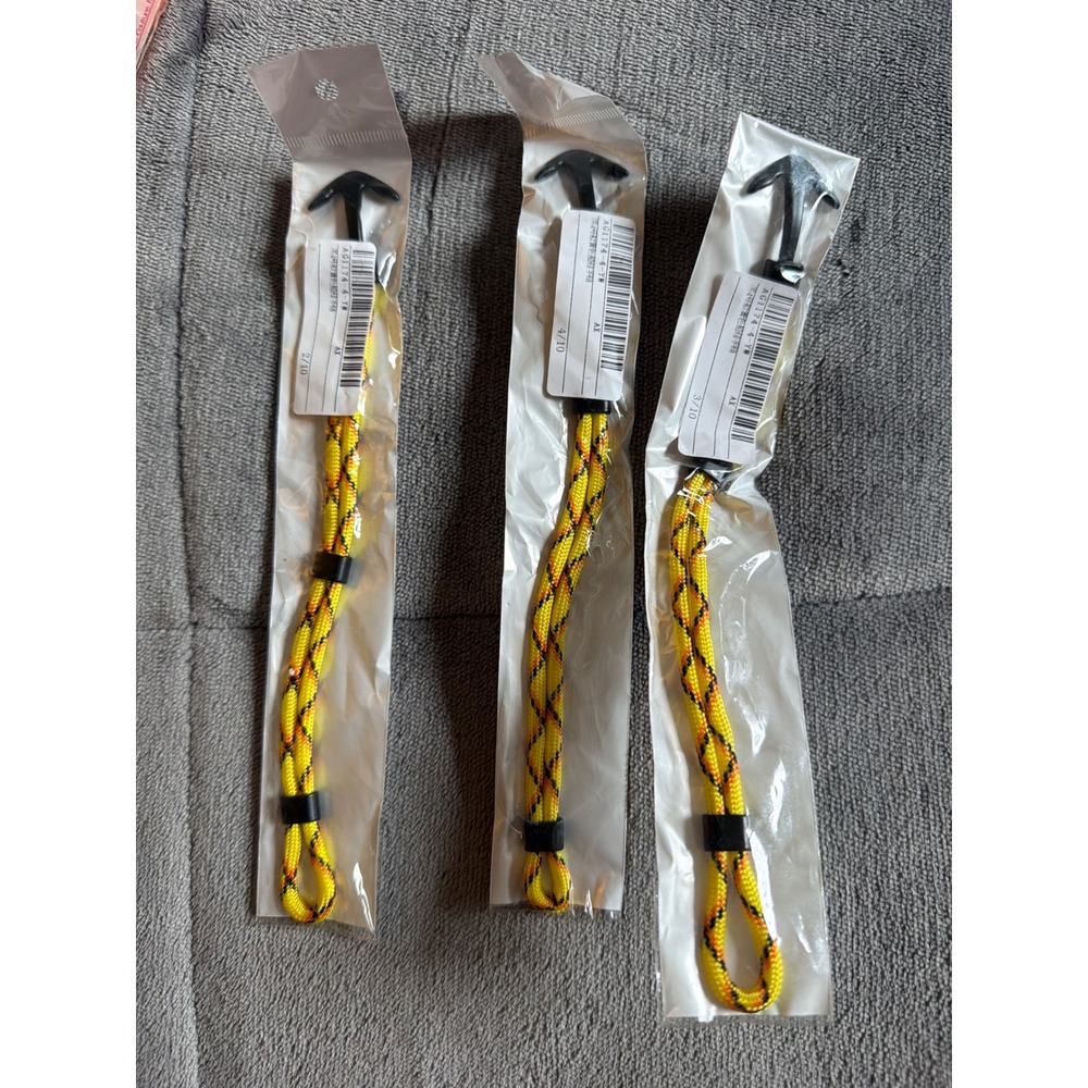 Lot of 3 Nautical Anchor Rope Bracelets Yellow Braided Paracord Wristbands